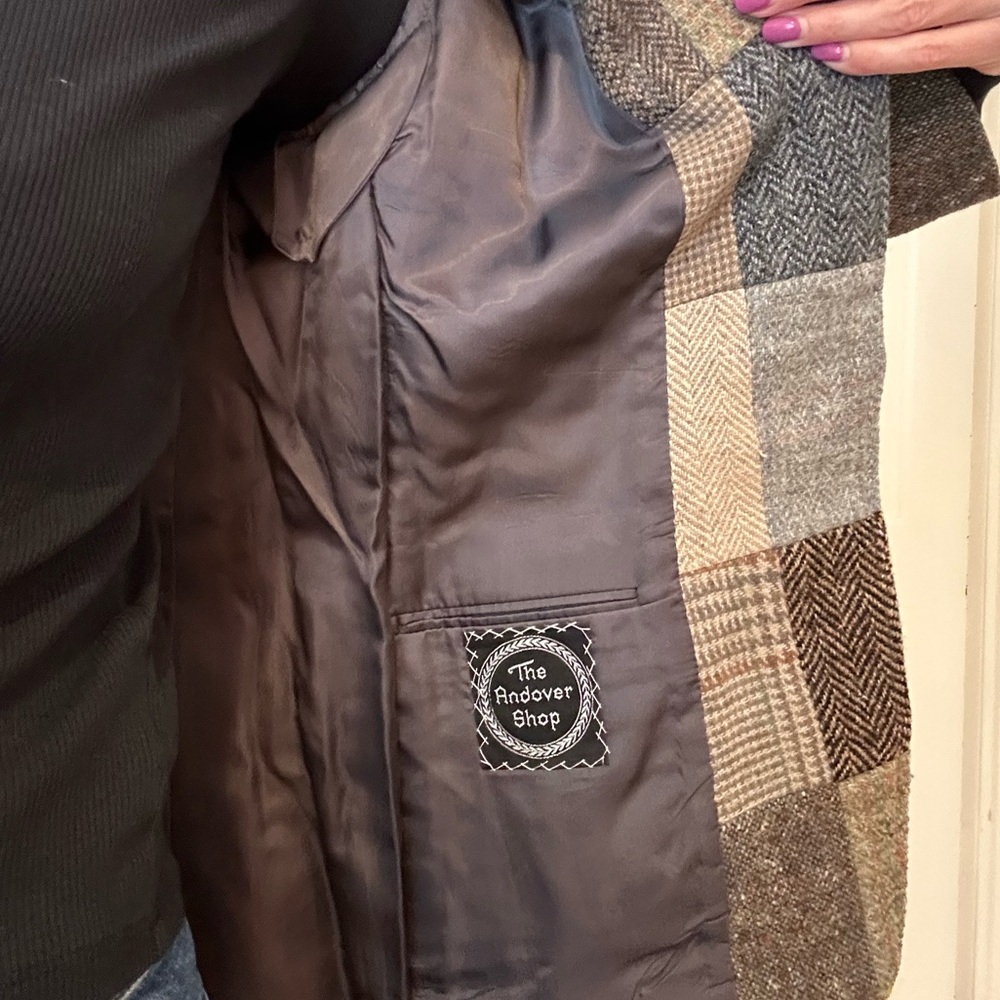 The Andover Shop women’s bespoke patch tweed sport coat SZ 4 IMPOSSIBLY RARE - Picture 4 of 9